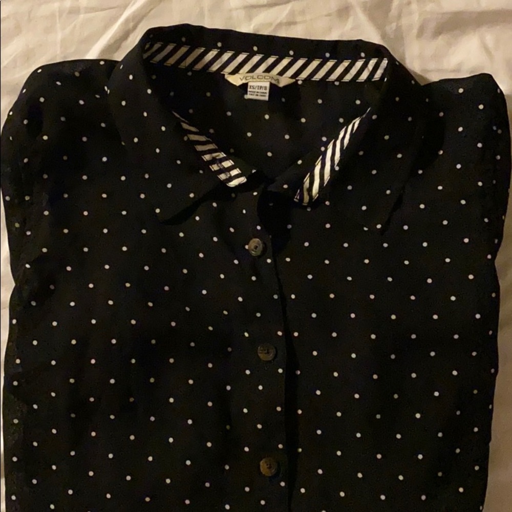 Volcom Polka Dot Button Up